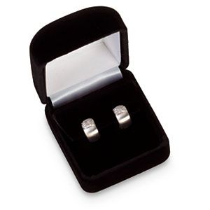 Black Veltex Small Drop Earring Box