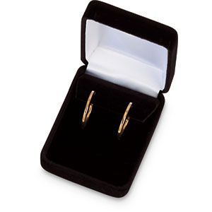 Black Veltex Large Drop Earrring Box