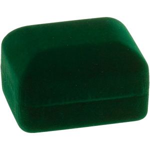 Hunter Green Veltex Small Flap Earring Box