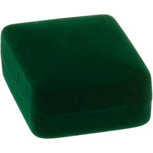 Hunter Green Veltex Large Flap Earring Box