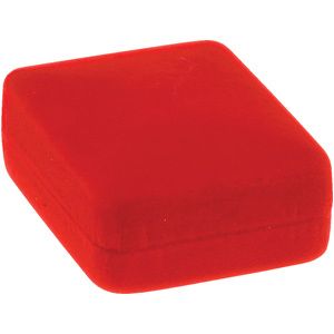 Rumba Red Veltex Large Flap Earring Box