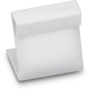 White Leatherette Single Flap Earring Stand
