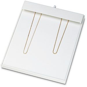 White Leatherette Horizontal Chain Ramp