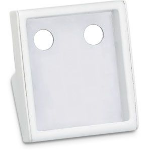 White Leatherette Small Rectangle Cradle