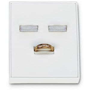3 Single Men's Ring Tray, White 