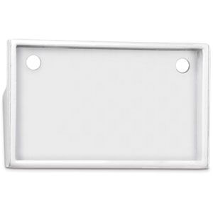 White Leatherette Rectangular Cradle Tray Only