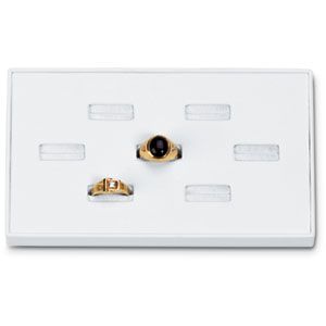 7 Single Men's Ring Tray, White 