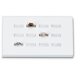 White 12 Single Ring Ladies' Tray
