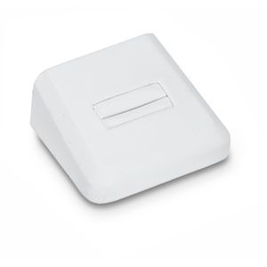 White Leatherette Single Slot Ring Block