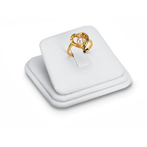 White Leatherette Single Ring Clip