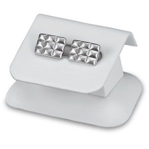 White Leatherette Cuff Link Display 