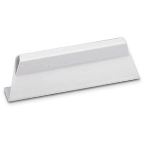 White Leatherette 3 Pair Stud Earring Stand with Flap