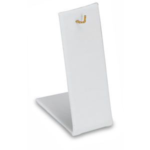 Tall White Leatherette Pendant / Charm Stand with Hook