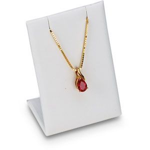 White Leatherette Single Pendant Stand 