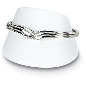 White Leatherette Single Bangle Bracelet Stand
