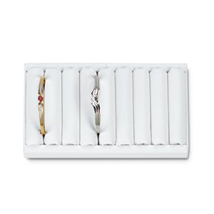 White 8 Slot Bangle Bracelet Tray