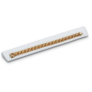 White Leatherette Single Bracelet Layout