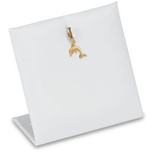 White Leatherette Single Pendant or Charm Stand