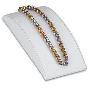 White Leatherette Necklace / Bracelet Layout