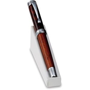 White Leatherette Pen Stand