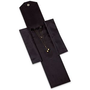 Small Black/Black Leatherette Pearl Folder