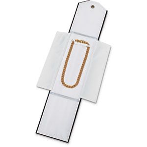 Small Black/White Leatherette Pearl Folder