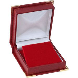 Red Lizard Grain Flap Earring Box