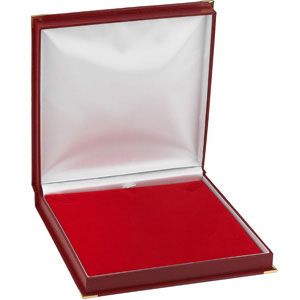Red Lizard Grain Necklace Box