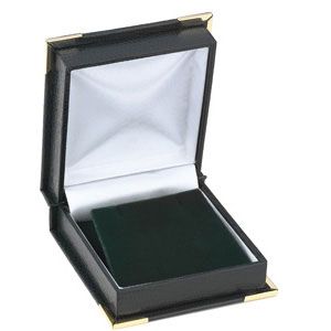 Green Lizard Grain Flap Earring Box