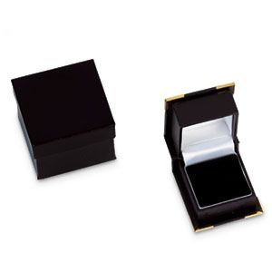 Black Lizard Grain Single Ring Box