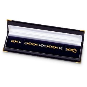 Blue Crocodile Grain Layout Bracelet Box