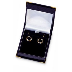Blue Crocodile Grain Pendant or Earring Box