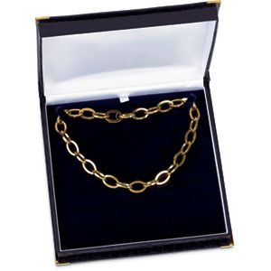 Blue Crocodile Grain Necklace Box