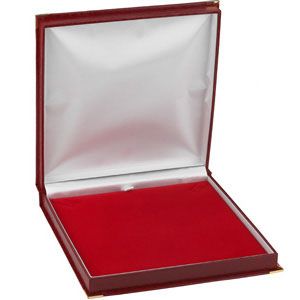 Red Crocodile Grain Necklace Box