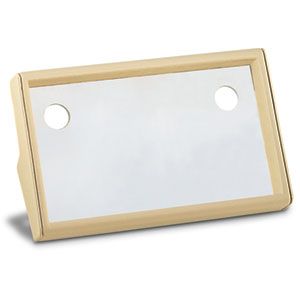 Beige Leatherette Cradle- Holds Square Corner Trays