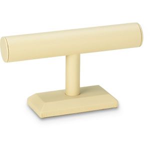 Beige Leatherette Bracelet Bar