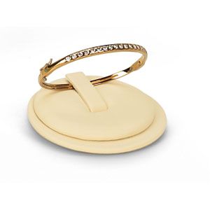 Beige Leatherette Single Bangle Tab