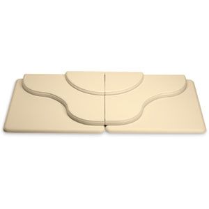Beige Leatherette Platforms