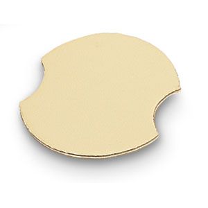 Beige Leatherette Ring Disc with Grooves