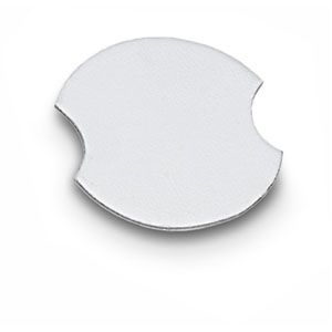 White Leatherette Ring Disc with Grooves