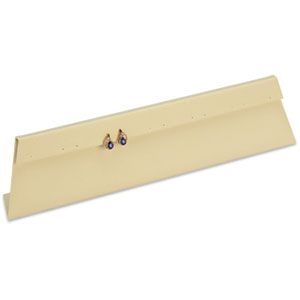 Beige Leatherette 5 Pair Flap Earring Stand