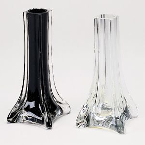 Black Glass Tapered Bud Vase