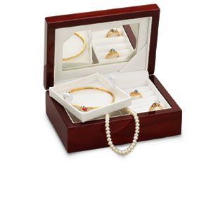 Cherrywood Jewelry Box with Mirror