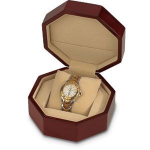 Cherrywood Octagon Shaped Watch Case