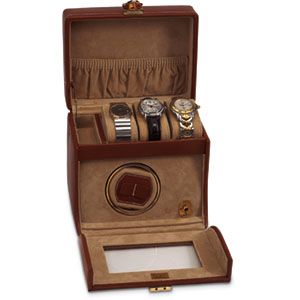 Brown Leather Watch Winder