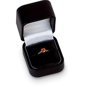 Black Leatherette Single Ring Box