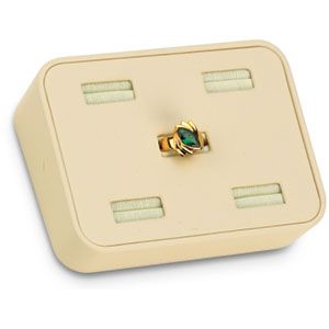 Beige 5 Slot Ring Tray