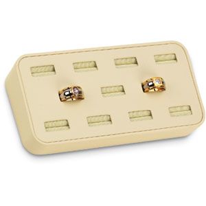 Beige 11 Slot Ring Tray