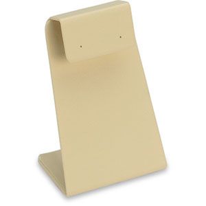 Beige Leatherette Flap Earring Stand