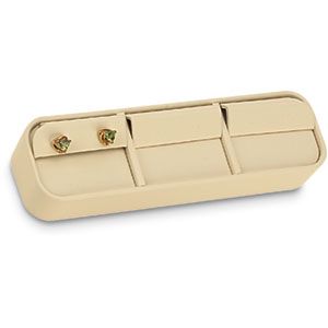 Beige 3 Pair Flap Earring Tray